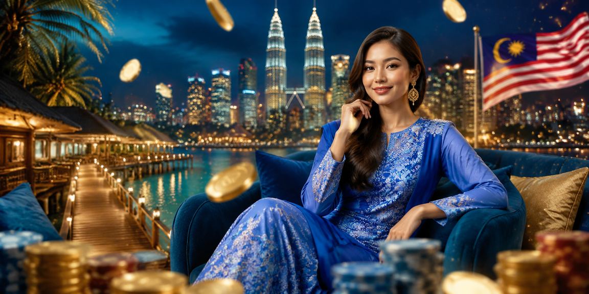 Pengguna menikmati hiburan kasino bertanggungjawab berbusana tradisional Melayu di Kuala Lumpur