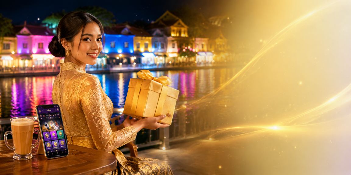 Pengguna berbaju kebaya Melaka menggunakan aplikasi kasino dan sukan dewi11 di telefon